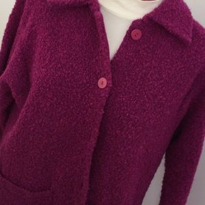 Cerise poodle jacket, L
